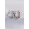 Pirinç Gümüş Renk İçi Boş Gül Küpe
