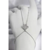 Pirinç Gümüş Renk Yonca Model Kadın Şahmeran