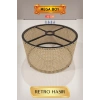 Retro Hasır Lambader Başlığı (35cm)