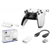 Çift Gamepad Seti (Retro Oyun Stick HDMI 2.4G Kablosuz - Beyaz HD330)