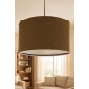 Tütün Kahve Kumaş Başlıklı Sarkıt Avize (35cm)