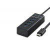 Type-C 3.0 Hub (4 Port, 5 Gbps, Siyah - HDX7045)