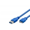 USB 3.0 To Micro-B 3.0 Harddisk Kablosu 1 Mt (Mavi - HDX7510)