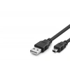 USB Mini V3/5Pin To Usb Kablo 50 cm (Siyah - HDX7524)