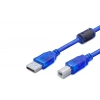 USB Printer (Yazıcı) Kablosu 3 Mt (Şeffaf Mavi - HDX7502)