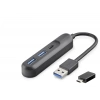 USB Type-c 3.2 Gen1 Hub (3 Port, 5 Gbps, Siyah - U35G05)