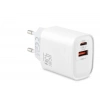 USB Type-c Çift Çıkışlı Hızlı Şarj Adaptörü (45W, Beyaz-ND1013)