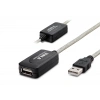 USB Uzatma Kablosu 20 Mt (Silver Siyah - HDX7515)