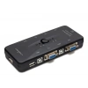 VGA USB KVM Swıtch 4 In 1 Out + 4 Port USB Console (Sıyah - HD230)
