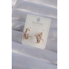 XUPİNG Rose Renk Zirkon Taşlı Halka Küpe