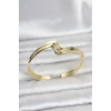Zikzak Model Gold Renk Pirinç Kadın Bileklik