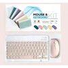 ZR20Km Pembe Kablosuz Klavye Mouse Set