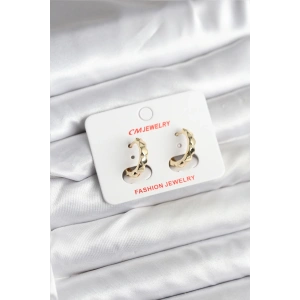 14K Gold Renk Kaplama CM Kadın Küpe