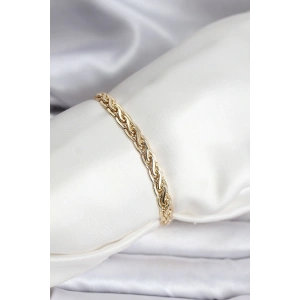 14K Gold Renk Kaplama Lazer Zincir Model CM Kadın Bileklik