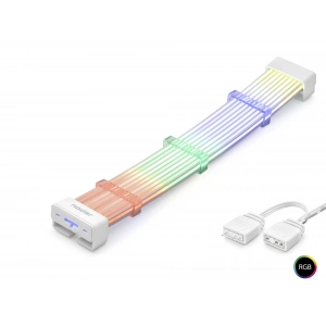 2X8 Pin Argb Pcie Gpu Güç Uzatma Kablosu (Bükülebilir -2Mm 108 Led Beyaz ND2813W)