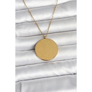 316L Çelik Gold Renk Ayetel Kürsi ve Allah Yazılı Kolye