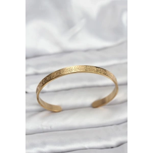 316L Çelik Gold Renk Ayetel Kürsi Yazılı Bileklik