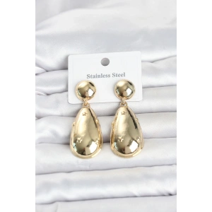 316L Çelik Gold Renk Damla Model Kadın Küpe