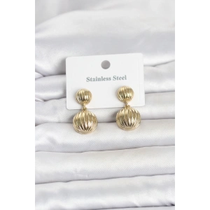 316L Çelik Gold Renk Vintage Model Kadın Küpe