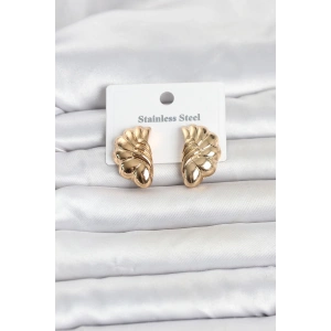 316L Çelik Gold Renk Vintage Model Kadın Küpe