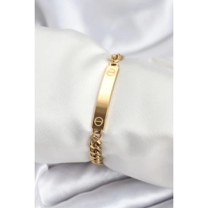 316L Çelik Gold Renk Yazı Yazmaya Uygun Kadın Bileklik