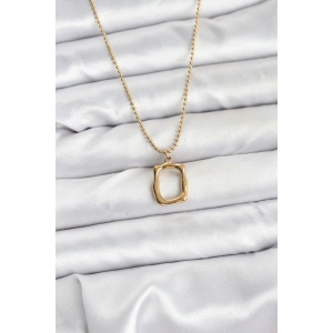 316L Çelik Zincir Gold Renk Model Kadın Kolye