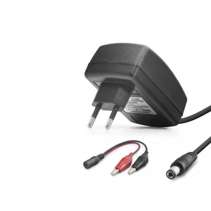 Akü Şarj Adaptörü 12V 2.5A 30W (Krokodil Uç, Siyah - B5057)