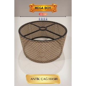 Antik Çağ Hasır Lambader Başlığı (35cm)
