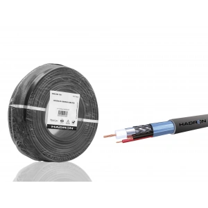 Cctv Kablo Mini Coax Eco Cca Pe 2X0.50mm (Dış Mekan, 100 Mt - Siyah HDX5582-100)