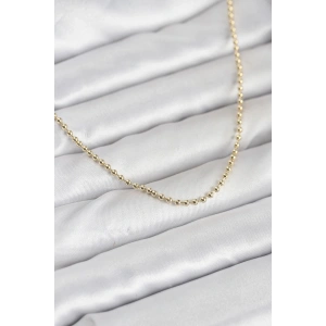 CM 14K Gold Renk Top Zincirli Model 60 cm Kadın Kolye