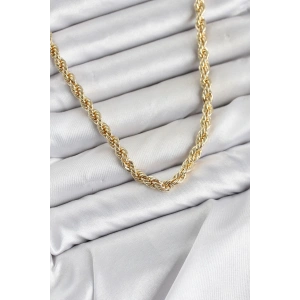CM Burgu Model Gold Renk Pirinç 60 cm Kadın Kolye