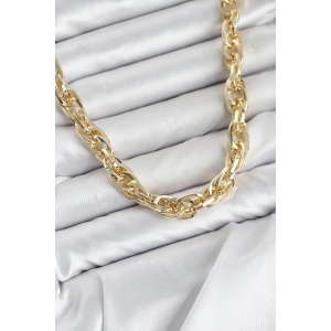 CM Kalın Burgu Model Gold Renk 60 cm Kadın Kolye