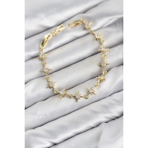 CM Kutup Yıldızı Model Gold Renk Zirkon Taşlı Kadın Bileklik