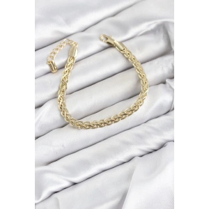 CM Singapur Zincir Model Gold Renk Pirinç Kadın Bileklik