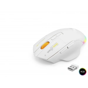 Mouse (Şarjlı, 2 Mode, 12800 Dpi, 7 Tuş Makro, 1000Hz Rgb, Beyaz - W601W)
