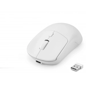 Beyaz Şarjlı Kablosuz Mouse (Dual Mode, 2.4 Ghz, Bluetooth 5.0, 4000 Dpı, HDX3415W)