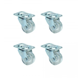 Furç Tablalı Bilyalı Teker - 38MM - Şeffaf HKS240 - 4 Adet