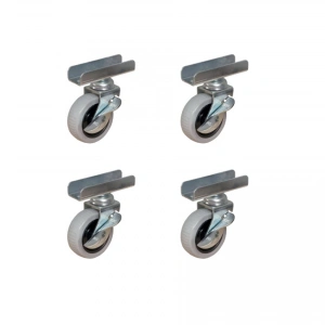 Furç Uzun-Sunta Bilyalı Teker (Frenli) - 20x50 - Gri - 18MM HKS185 - 4 Adet