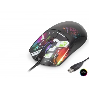 USB Kablolu Mouse 7200 Dpi (Rgb, Geometrik Desenli, Siyah - G306B)