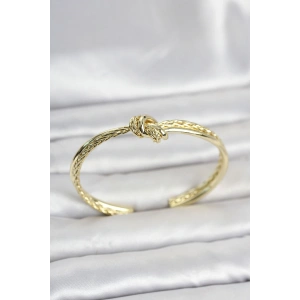 Gold Renk Düğüm Model Pirinç Kadın Bileklik
