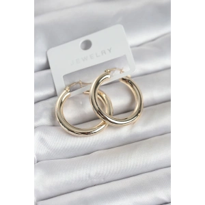 Gold Renk Pirinç Halka 30 mm Kadın Küpe