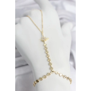 Gold Renk Pirinç Kutup Yıldızı Zirkon Taşlı Şahmeran