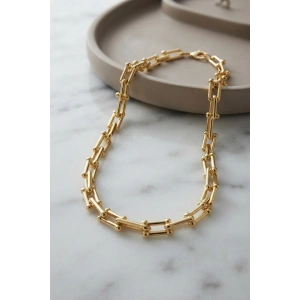 Gold Renk Pirinç Tifani Model Kadın Kolye