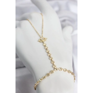 Gold Renk Pirinç Zirkon Taşlı Göz Model Şahmeran
