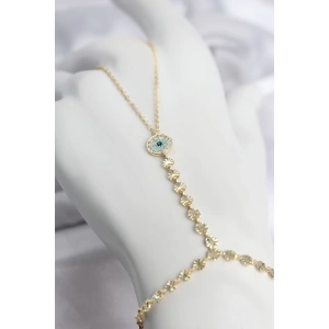 Gold Renk Pirinç Zirkon Taşlı Nazar Model Şahmeran