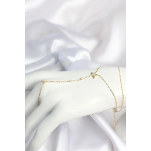 Gold Renk Yıldız Model Pirinç Kadın Şahmeran