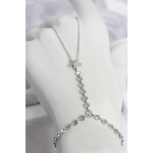 Gümüş Renk Pirinç Zirkon Taşlı Deniz Yıldızı Model Şahmeran