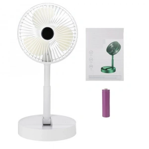 Katlanır Teleskopik Zemin Fanı Yaz Sessiz Masaüstü USB Şarj Edilebilir Taşınabilir Mini Fan