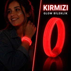 Kırmızı Kalın Glow Bileklik (Kırılarak Yanan)