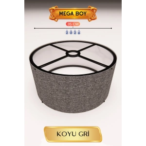 Koyu Gri Lambader Başlığı (35cm)